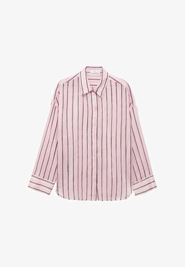 Mango STRIPED  - Button-down blouse - pink
