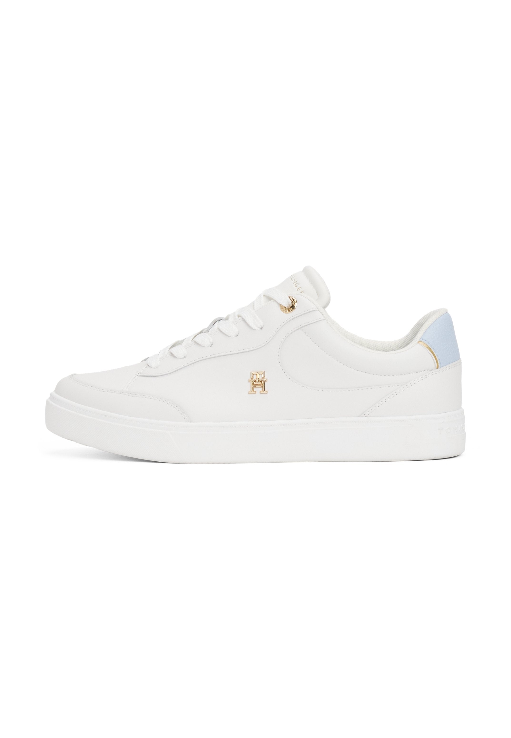 TH MONOGRAM LEATHER COURT TRAINERS Media 1