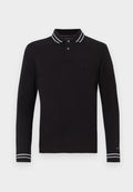 REGULAR FIT TIPPED LONG SLEEVE POLO SHIRT Media 1
