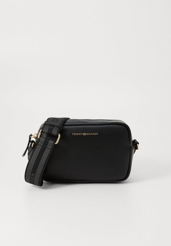 Tommy Hilfiger LOGOTAPE CAMERA BAG - Cross body bag - black