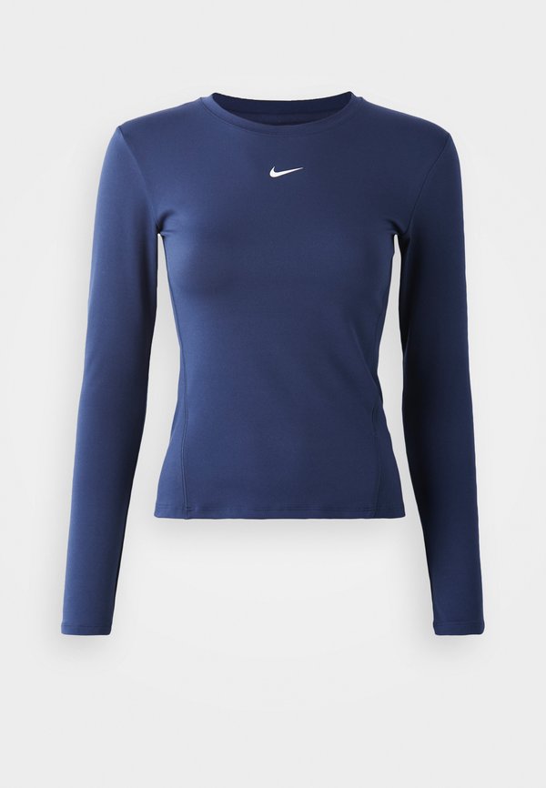 Nike Performance ONE TOP - Long sleeved top - midnight navy/white