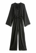SHEER SLEEVE WIDE LEG SPARKLE  - Next - View 1