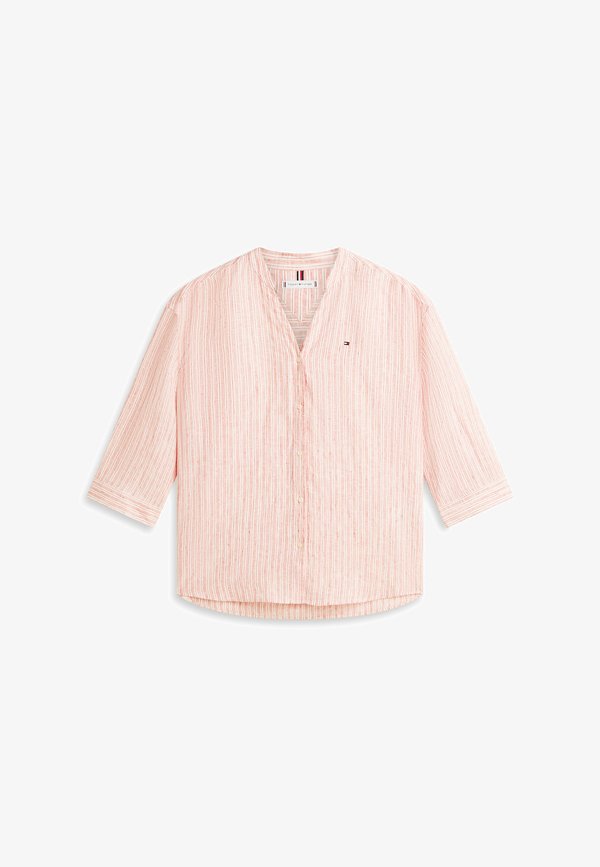 Tommy Hilfiger RELAXED FIT PURE HALF SLEEVE  - Blouse - chalk stp ecru fireworks