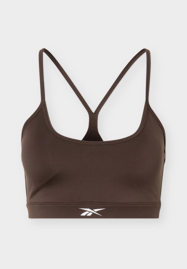 Reebok KENDAL CORE STRAPPY BRA - Medium support sports bra - espresso