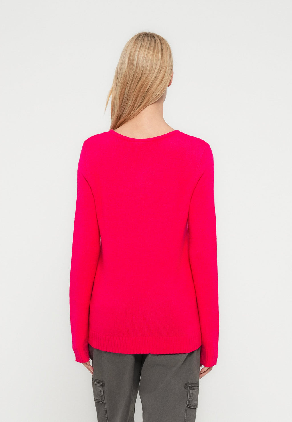 VILA VIRIL V-NECK L/S KNIT TOP - NOOS