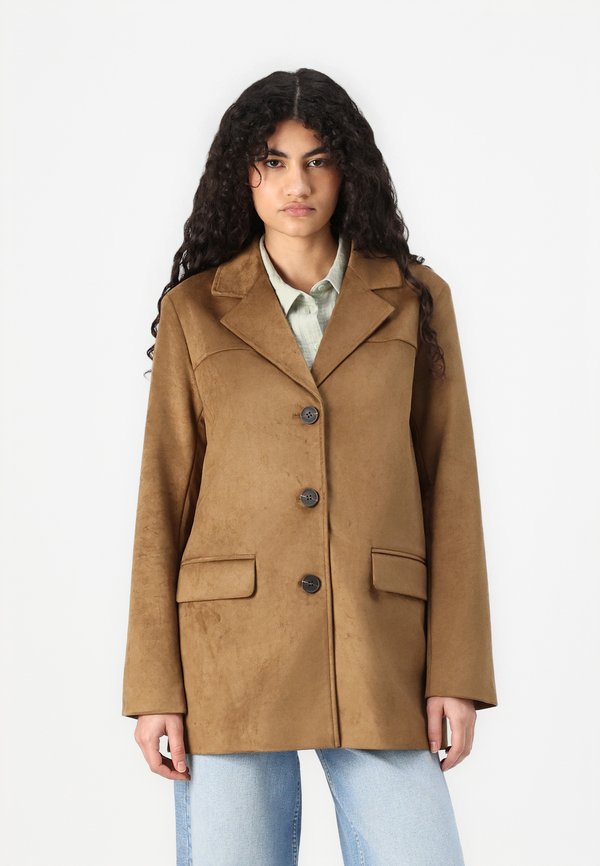 ONLY ONLTULIP - Short coat - cognac