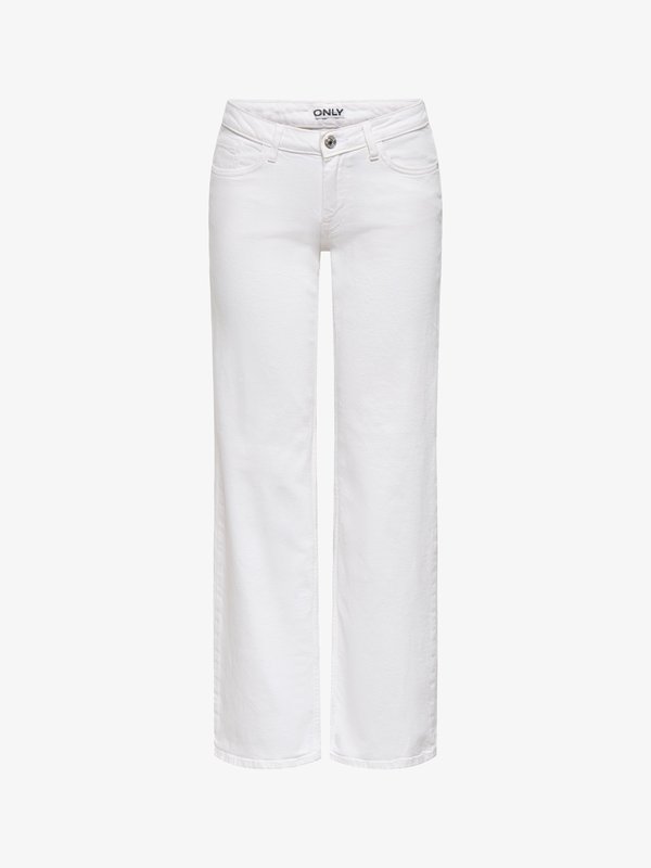 ONLY Wide-fit ONLJULLES Low waist Wide Leg Fit - Straight leg jeans - white denim