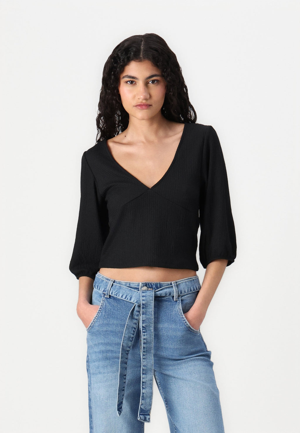 ONLZADDIE WIDE LEG BELT FOLD UP Media 5