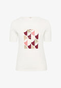 s.Oliver Print T-shirt - ecru