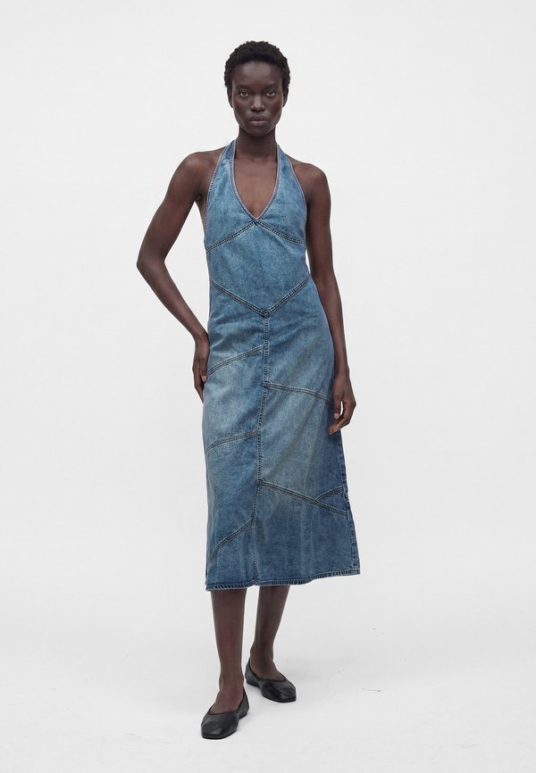 EB Denim DELPHI PIECED HALTER DRESS