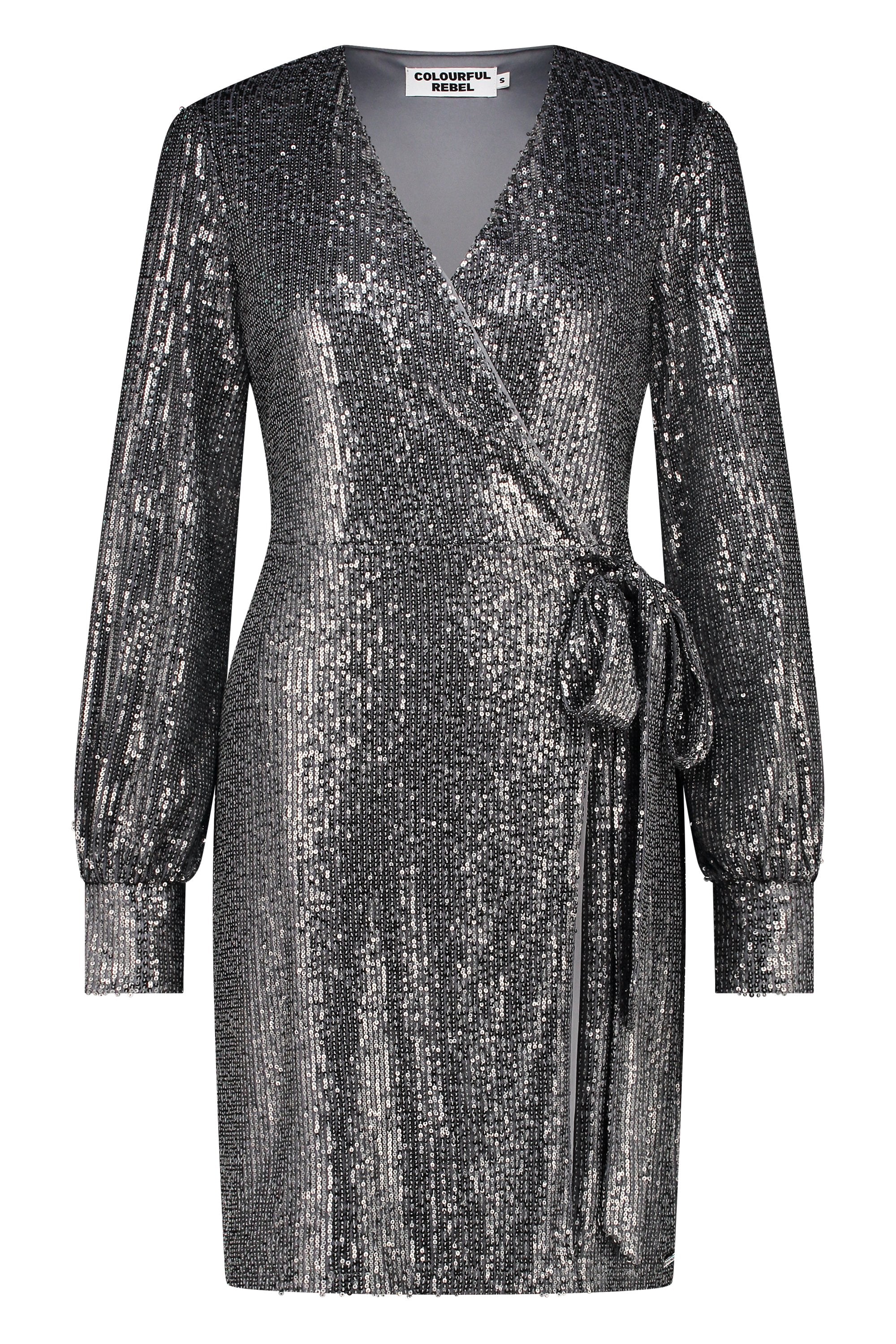Colourful Rebel XITA SEQUINS REAL WRAP DRESS