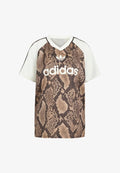 adidas Originals SNAKE PRINT SATIN - Print T-shirt - linen/magic beige