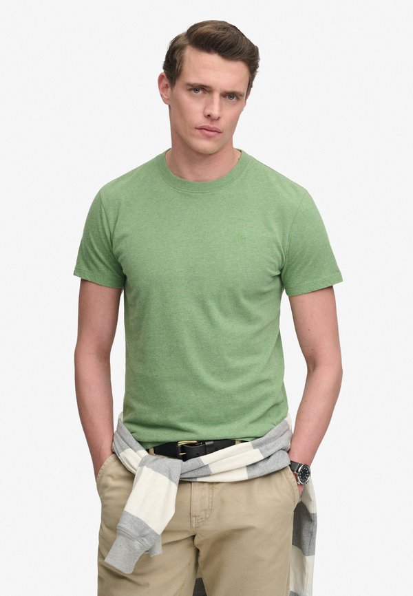 Superdry & Co SUPERDRY ESSENTIAL SERIF LOGO EMBROIDERED T-SHIRT.. - Basic T-shirt - light grey grindle feeder grey