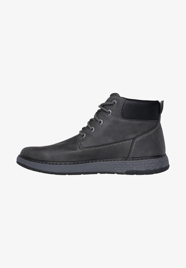 Skechers GARLAN DENO - Lace-up ankle boots - dunkelgrau
