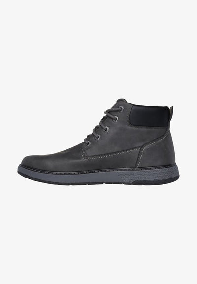 Skechers GARLAN DENO - Lace-up ankle boots - dunkelgrau