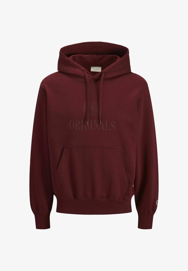 Jack & Jones JORFREDERIKSBERG MONOGRAM SWEAT HOOD PLS - Hoodie - chocolate truffle