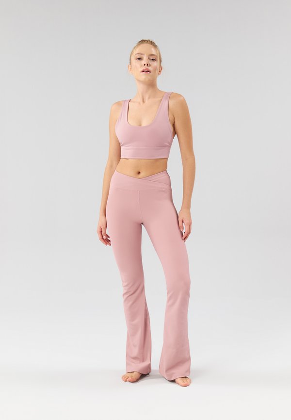 Even&Odd active HIGH RISE FLARED LEGGINGS WITH WRAP WAISTBAND