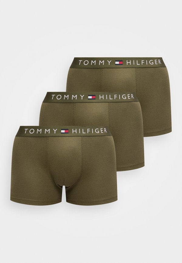 Tommy Hilfiger 3-PACK TH ORIGINAL LOGO RIBBED TRUNKS - Trunks - green