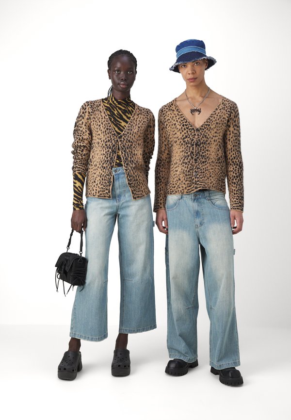 Jaded London LEOPARD CARDIGAN UNISEX