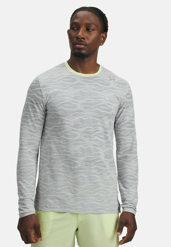 Under Armour HALO JACQUARD - Long sleeved top - summit white (110)