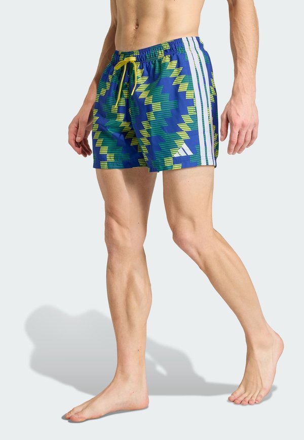 adidas Sportswear ADIDAS SPORTSWEAR FOOTBALL-INSPIRED GRAPHIC SWIM SHORTS 5 INCH - Swimming shorts - bright yellow   white