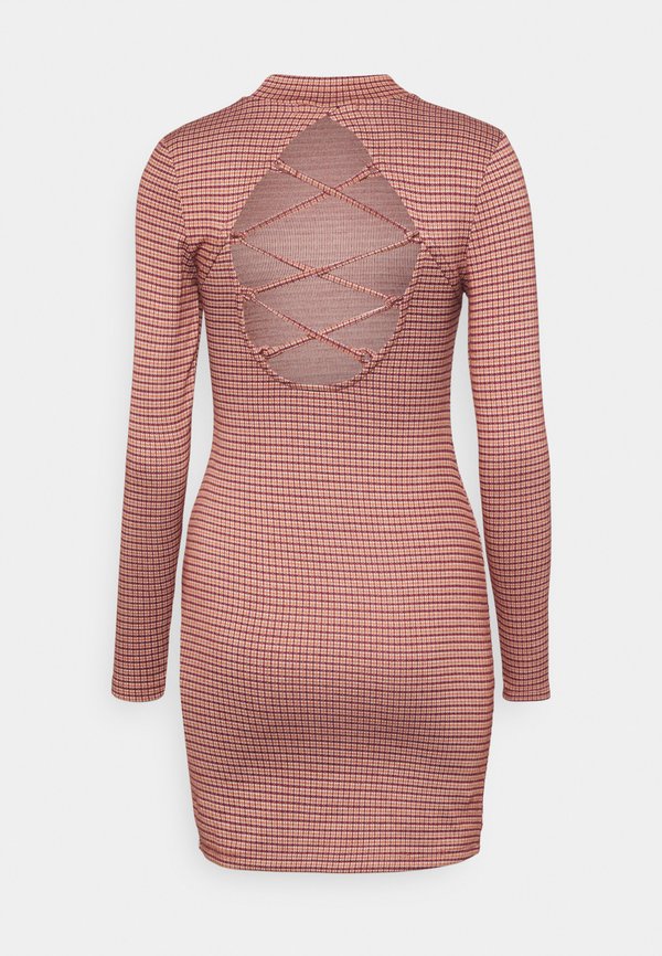 Glamorous Petite OPEN BACK BODYCON DRESS WITH LONG SLEEVES