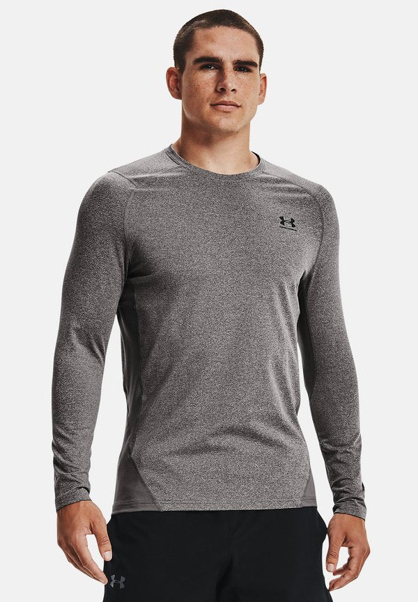 Under Armour COLDGEAR FITTED - Long sleeved top - charcoal light heather/ black