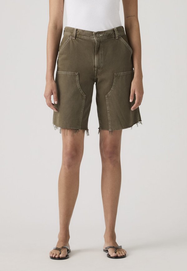 Levi's® BAGGY DAD UTILITY SHORT - Denim shorts - washed canteen