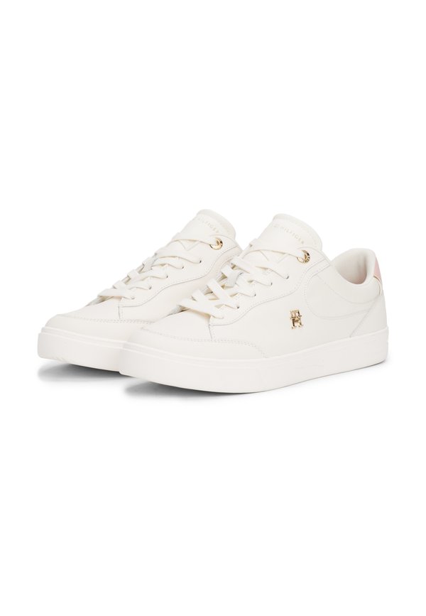 Tommy Hilfiger TH MONOGRAM LEATHER COURT TRAINERS