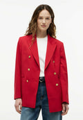 Tommy Hilfiger TIMELESS WOOL BLEND RELAXED DOUBLE BREASTED BLAZER - Blazer - medium red