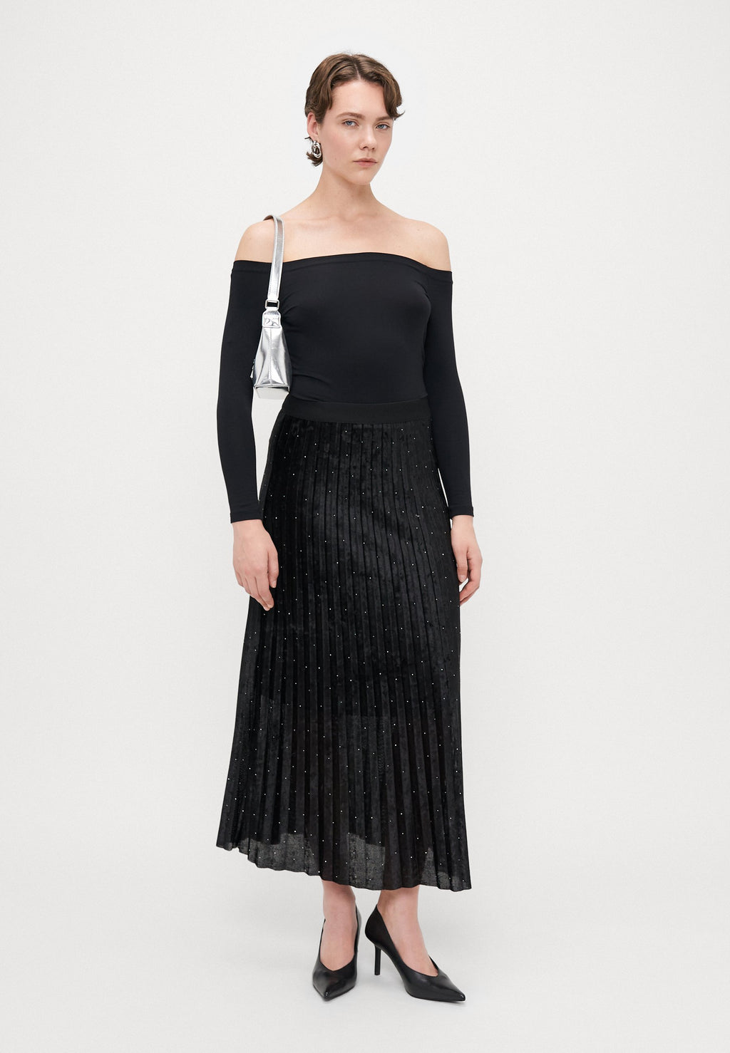 ONLDELIA LONG PLEATED STONE SKIRT  Media 2