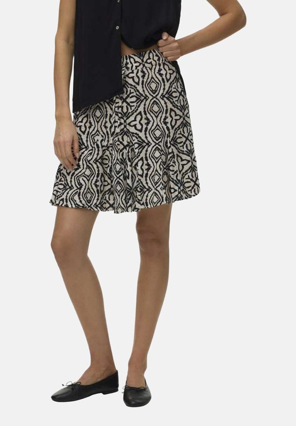 Vero Moda VMMENNY TIE SHORT SKIRT - A-line skirt - beige