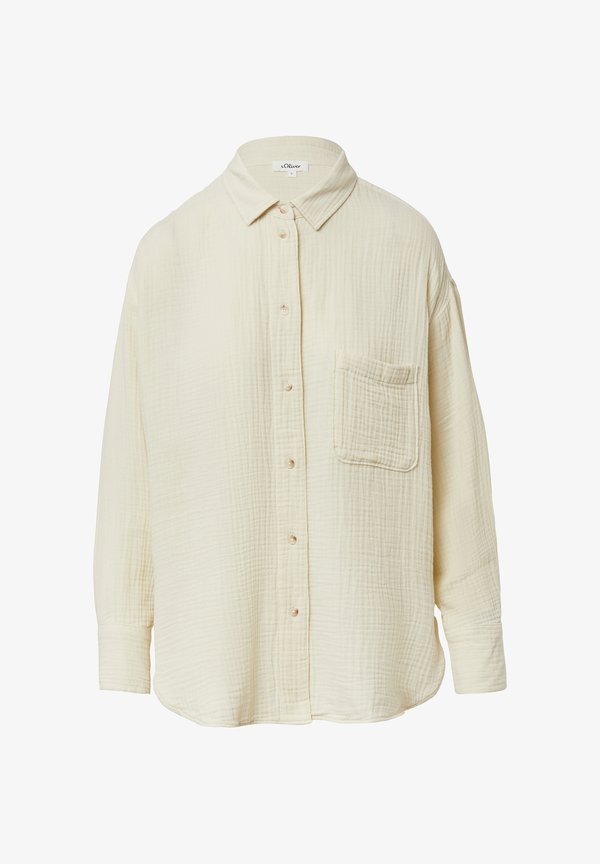 s.Oliver Button-down blouse - helles beige