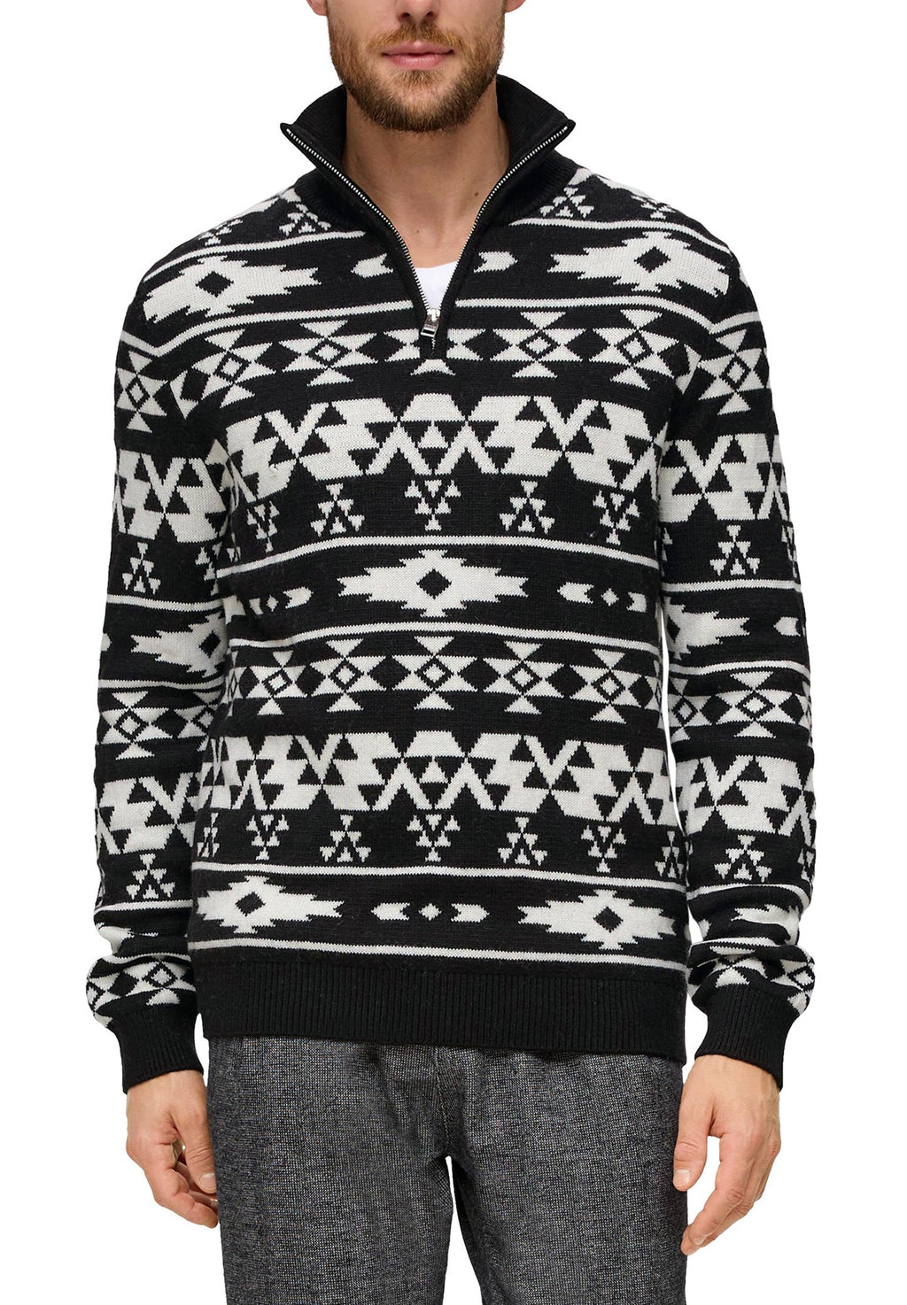 s.Oliver TROYER MIT JACQUARD-MUSTER