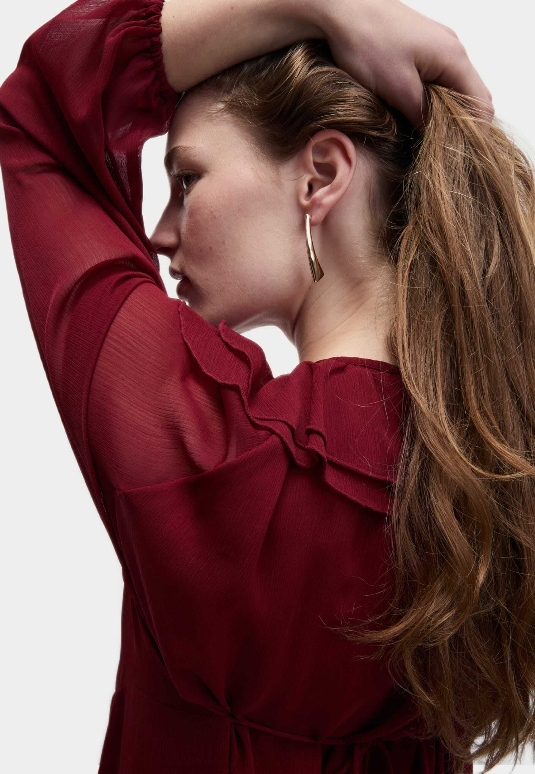 Marks & Spencer V-NECK FRILL DETAIL MIDAXI