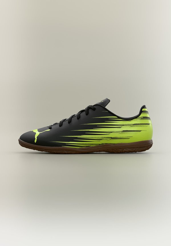 Puma ATTACANTO II IT - Indoor football boots - black/lime squeeze