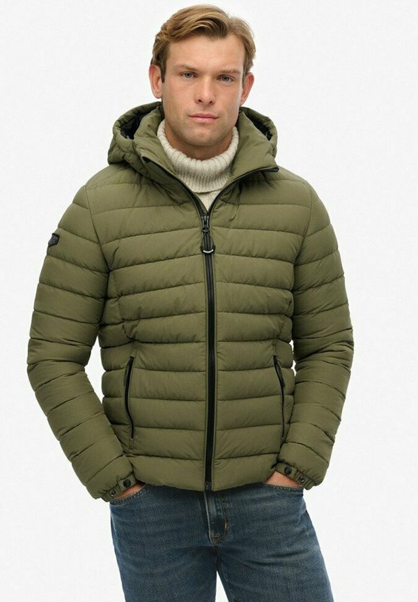 Superdry & Co HOODED FUJI PADDED - Winter jacket - shooting olive