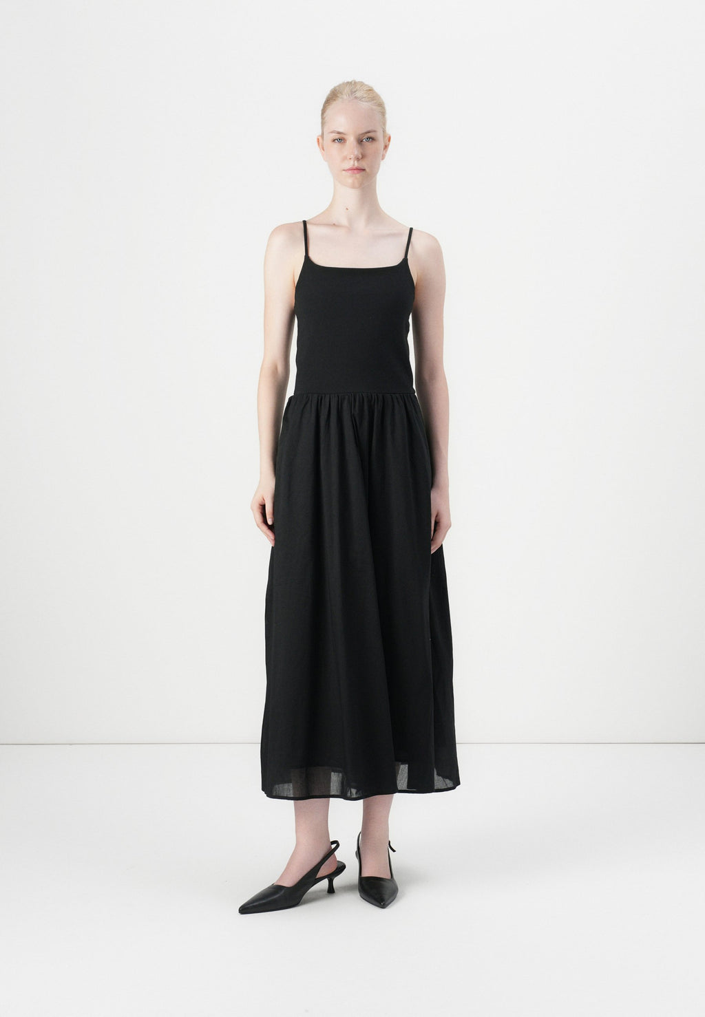 GAP MIXED MEDIA TANK MAXI DRESS