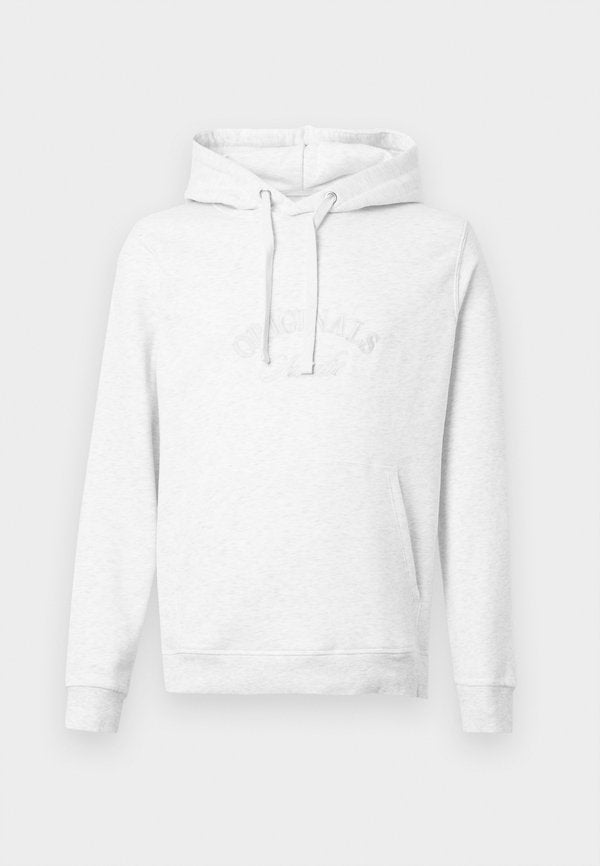 Jack & Jones JORBLEECKER BRANDING HOOD - Hoodie - bright white melange