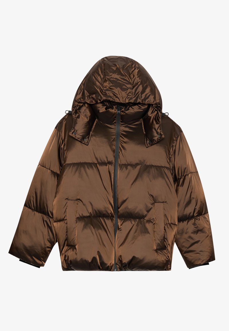 UNISEX OVERSIZED FIT HOODED PUFFER JACKET Media 1