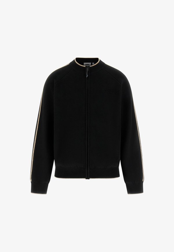 Guess LOGO - Zip-up sweatshirt - schwarz