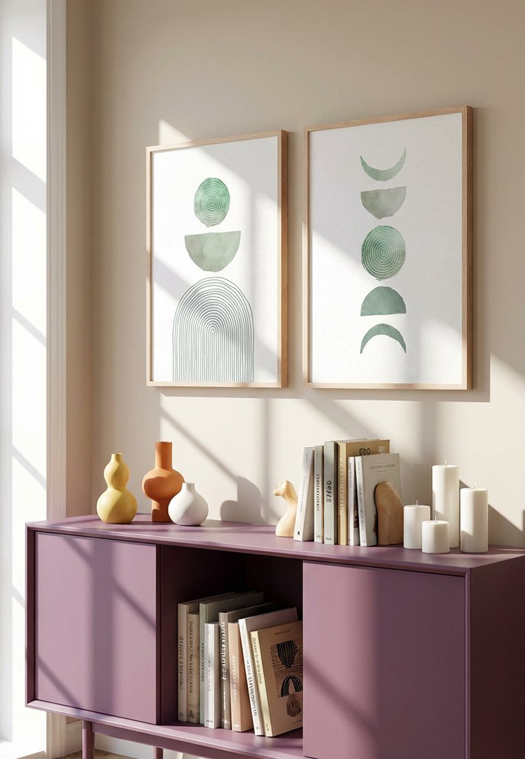 Orange Wallz GREEN ABSTRACT 2 PACK