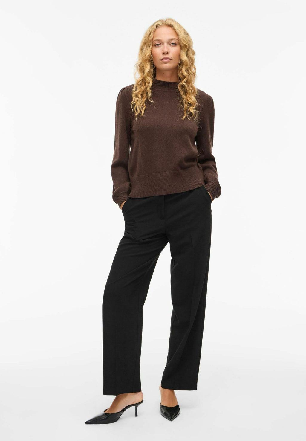 VILA VIRIL TURTLE-NK BALLOON L/S TOP - NOOS