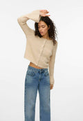 Vero Moda Knitted AWLEAH Knit - Cardigan - oatmeal