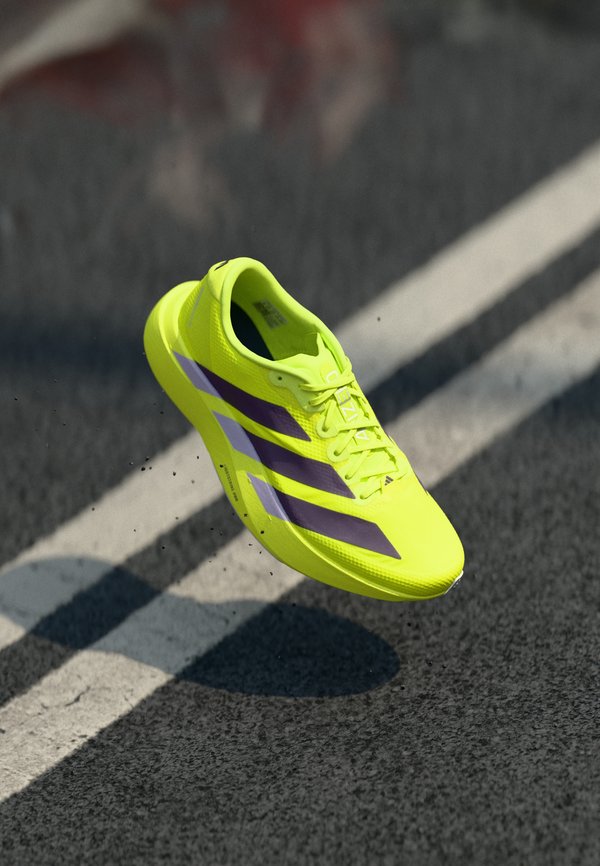 adidas Performance ADIZERO EVO SL WOVEN M - Trainers - solar yellow/aurora plum/powder plum