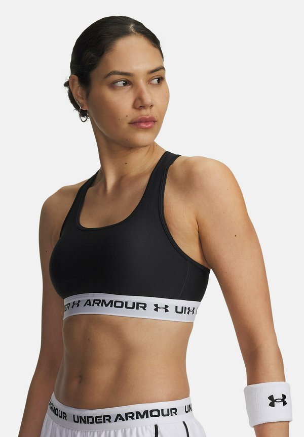 Under Armour CROSSBACK MID - Medium support sports bra - black