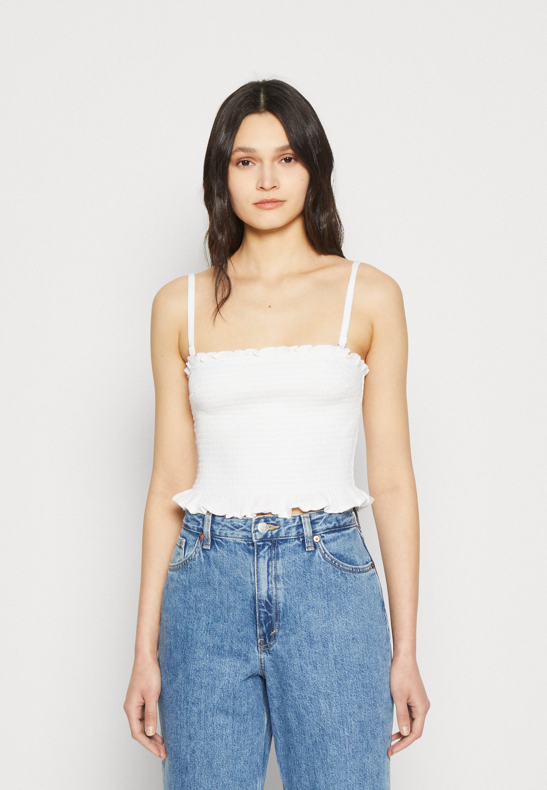 Hollister Co. BARE SMOCKED PEPLUM