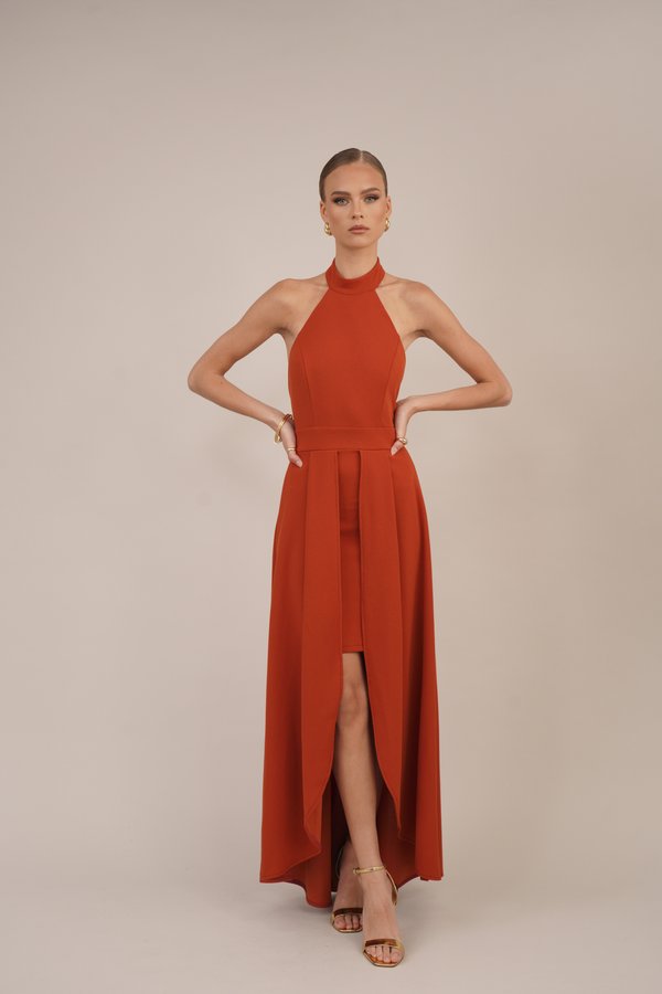 WAL G. YANNY HALTER NECK BODYCON