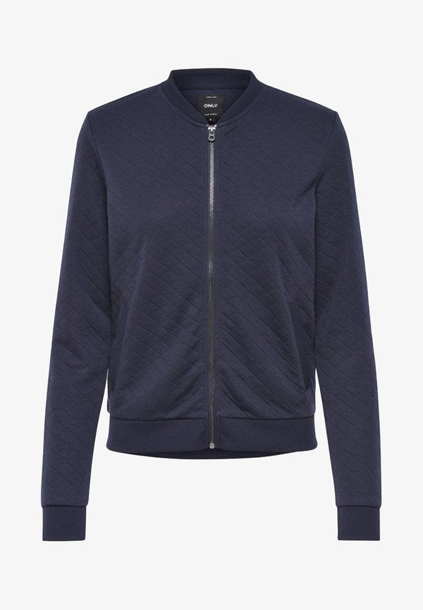 ONLY ONLJOYCE L/S BOMBER SWT NOOS - Zip-up sweatshirt - dunkelblau