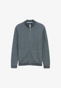 TOM TAILOR MIT STEHKRAGEN - Cardigan - light blue navy twotone